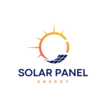 Orange blue minimalist solar panel logo